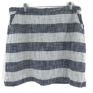 LAST CHANCE A New Day Blue & White Stipe Skirt Size L 068